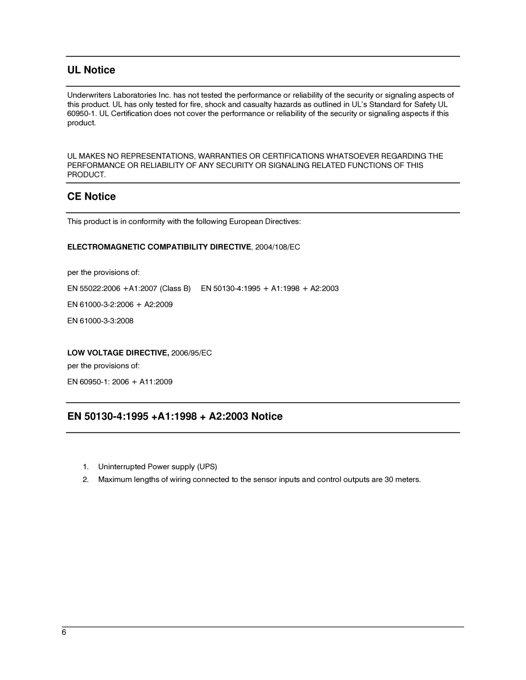 Honeywell IV REV B user manual UL Notice 