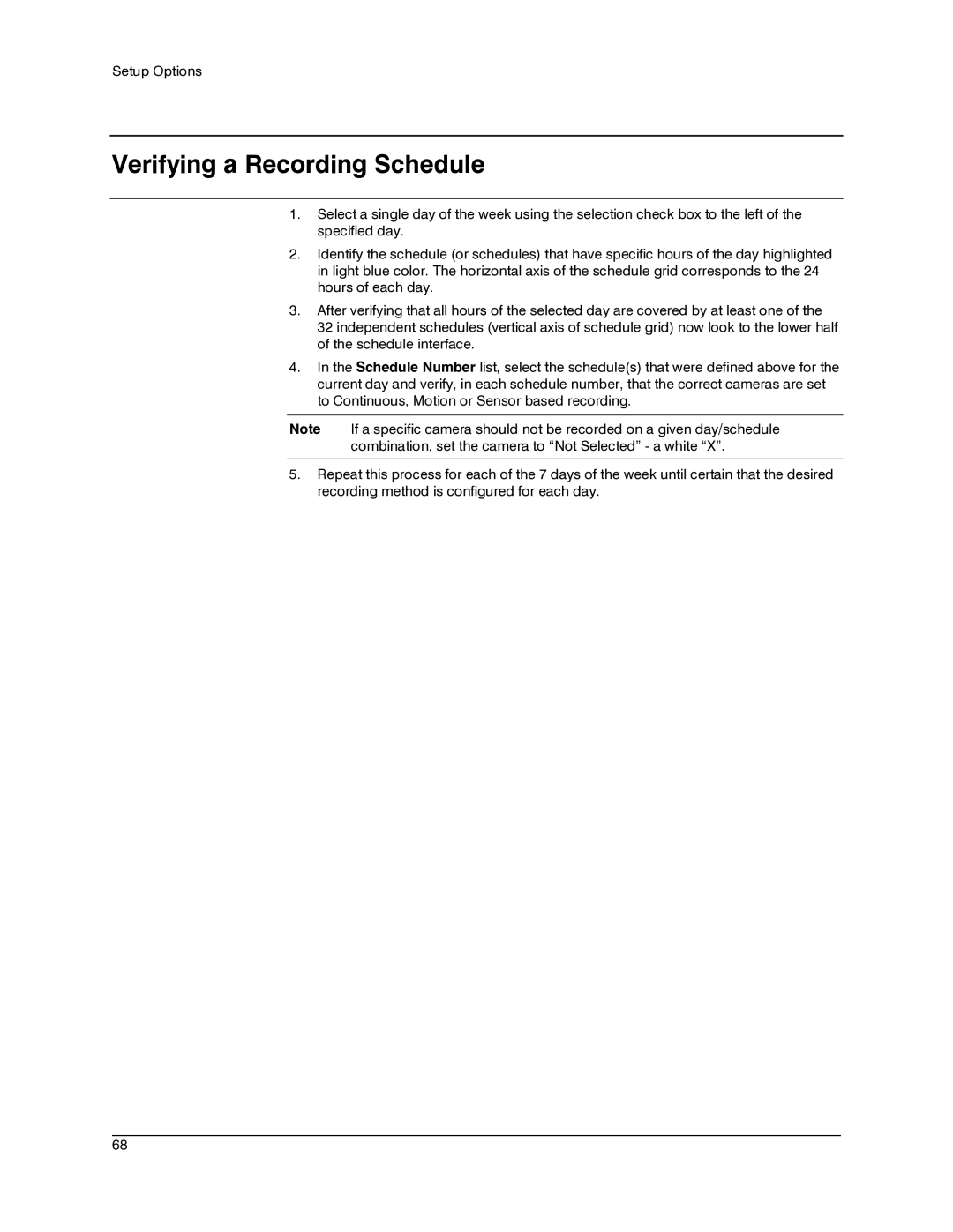 Honeywell IV REV B user manual Verifying a Recording Schedule 