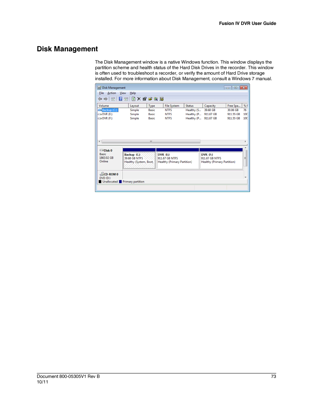 Honeywell IV REV B user manual Disk Management 