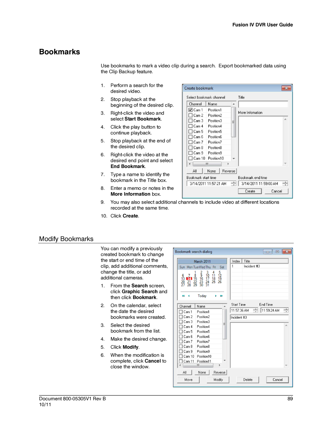 Honeywell IV REV B user manual Modify Bookmarks 