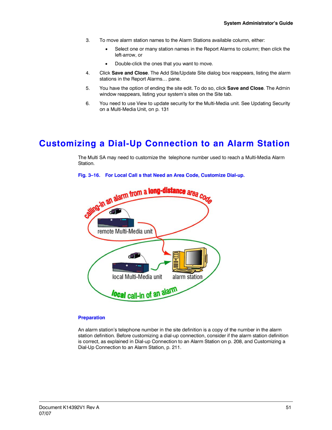 Honeywell K14392V1 manual Customizing a Dial-Up Connection to an Alarm Station 