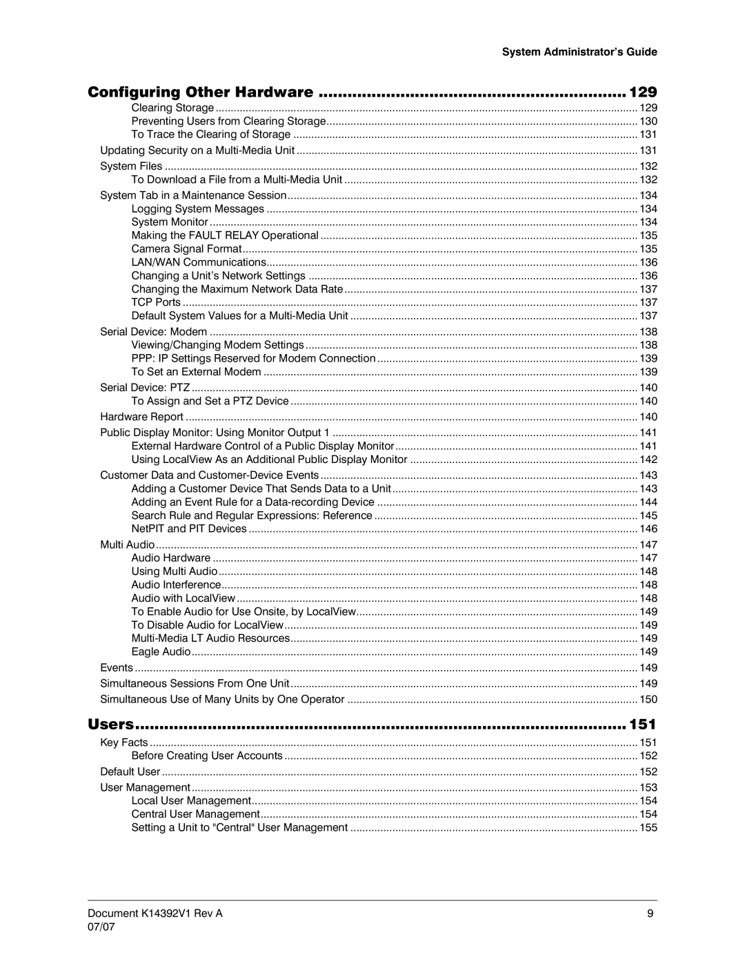 Honeywell K14392V1 manual 129 