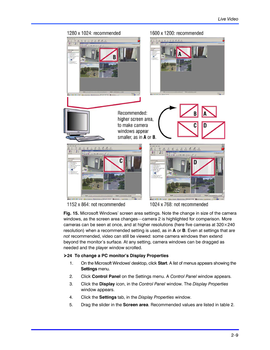 Honeywell K5404V9 manual To change a PC monitor’s Display Properties 