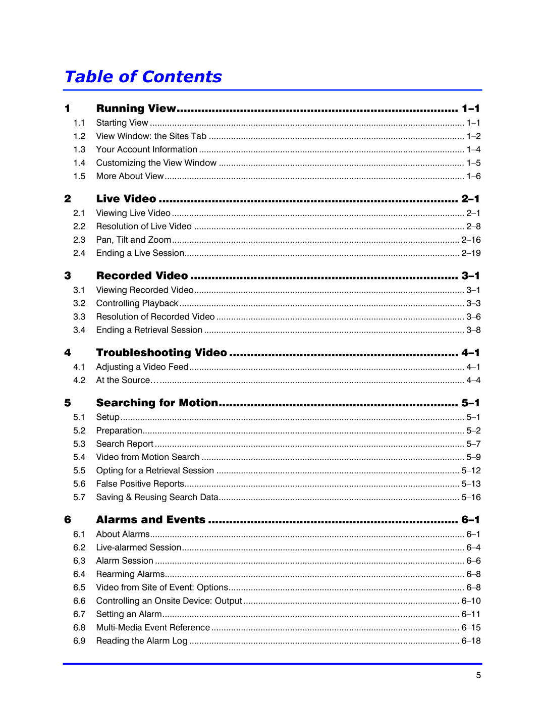 Honeywell K5404V9 manual Table of Contents 