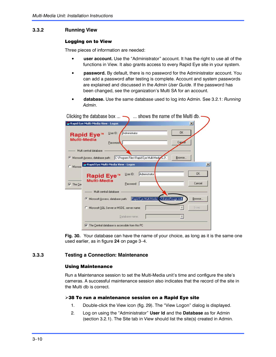 Honeywell K9696V2 installation instructions Testing a Connection Maintenance, Logging on to View, Using Maintenance 