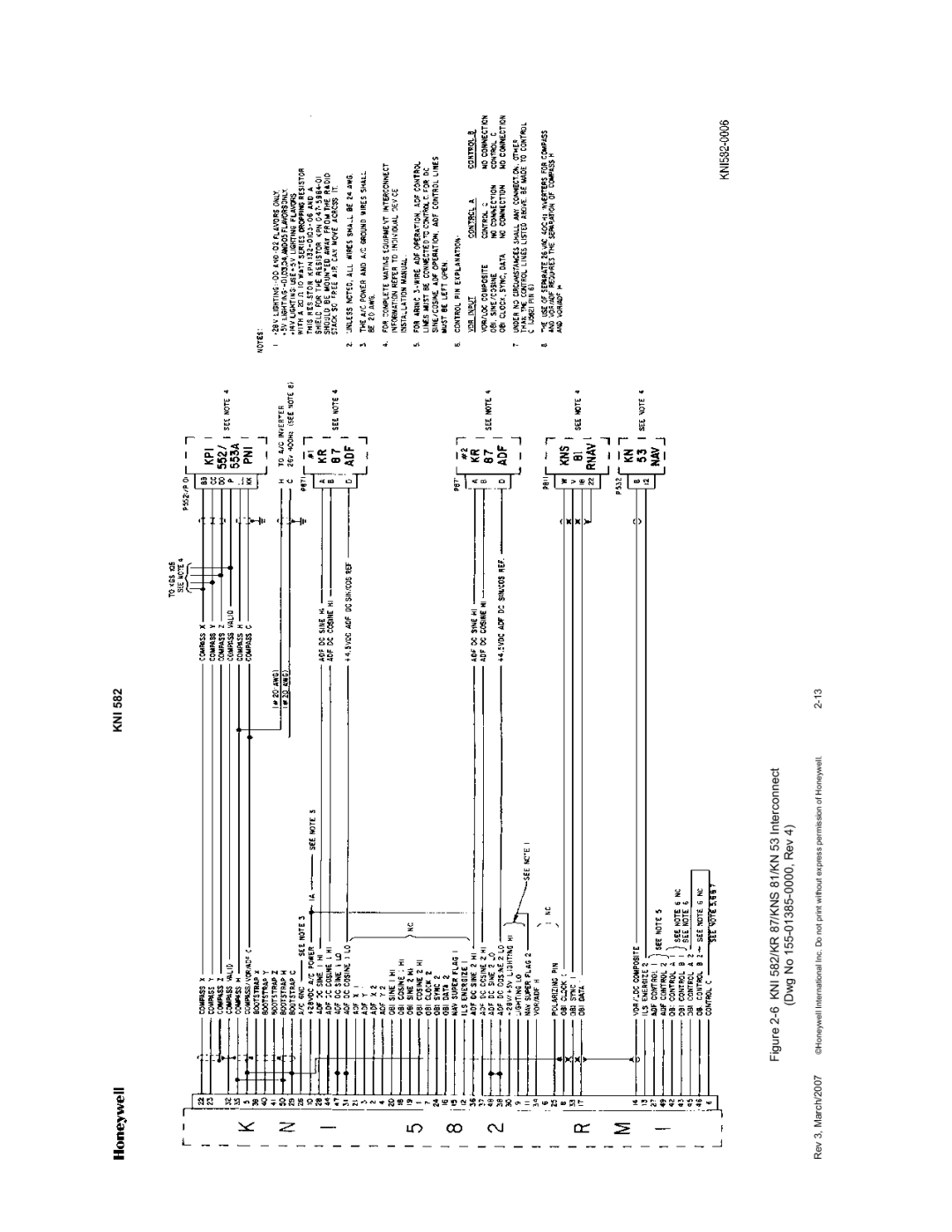 Honeywell KNI 582 installation manual Kni 