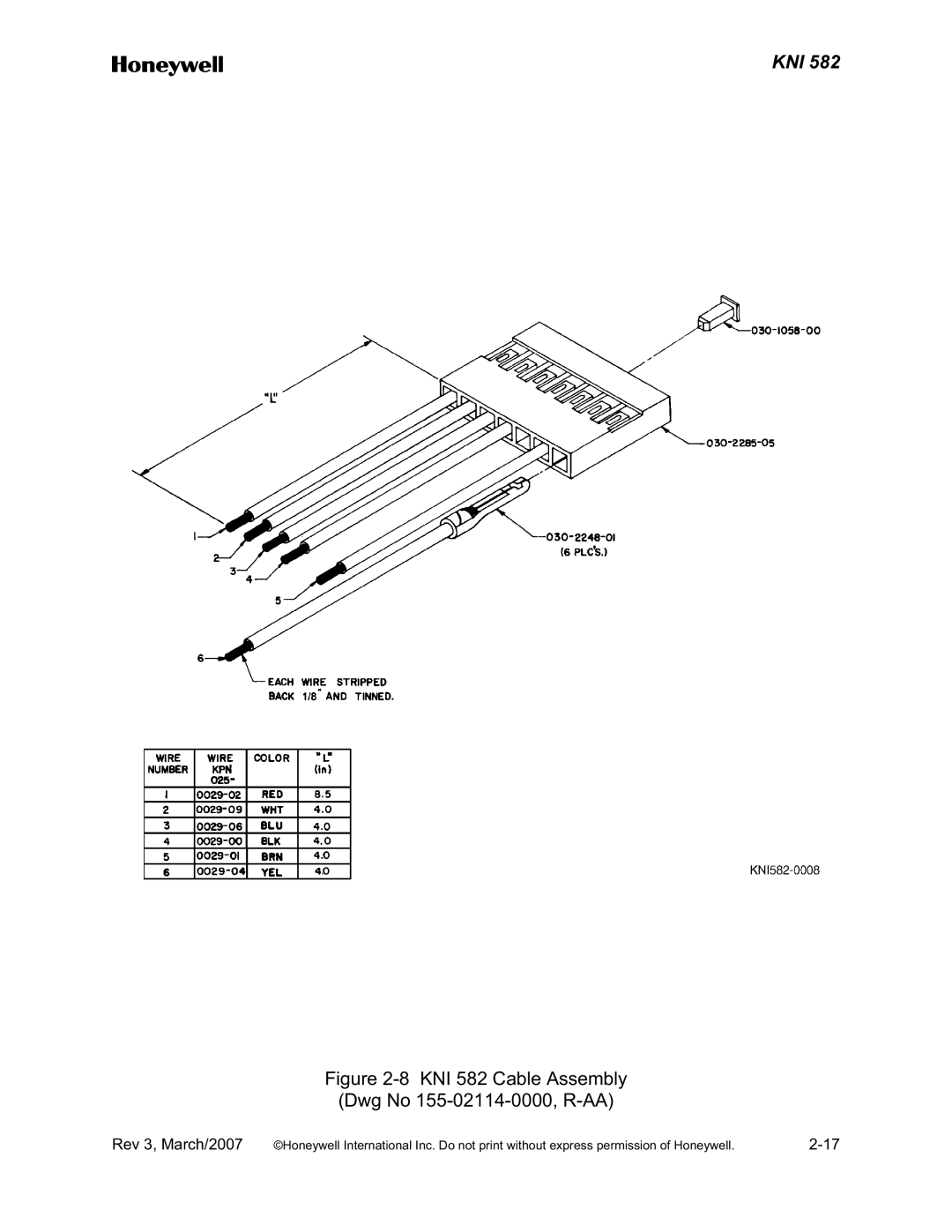 Honeywell KNI 582 installation manual Kni 