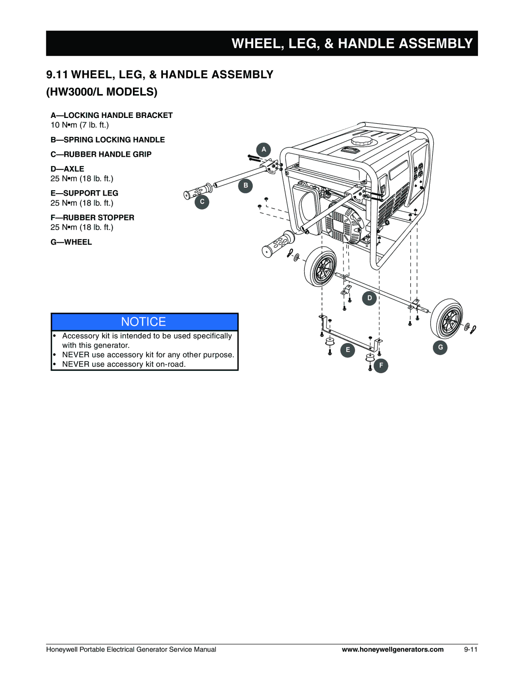 Honeywell hw400 service manual WHEEL, LEG, & Handle Assembly HW3000/L Models 