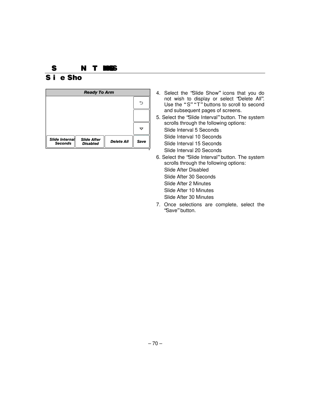 Honeywell L5100 manual Slide Internal 