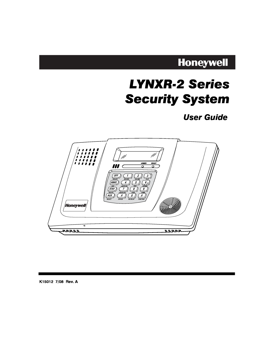 Honeywell manual User Guide, K15012 7/08 Rev. A, LYNXR-2Series Security System 