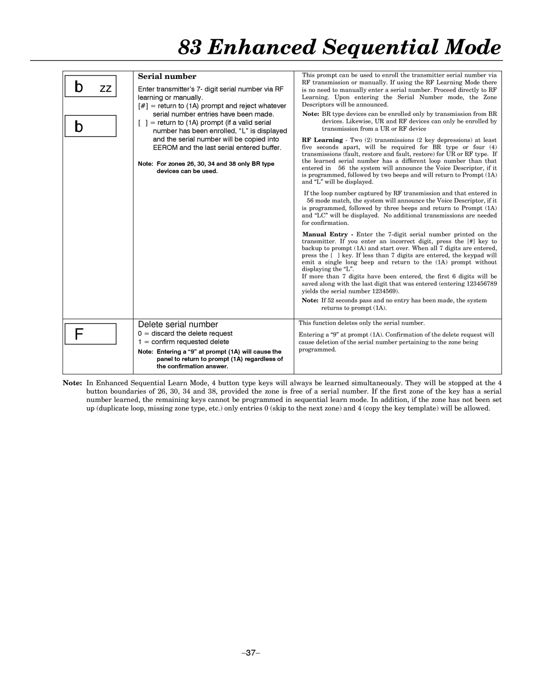 Honeywell LYNXR-EN, LYNXR Series setup guide Delete serial number 