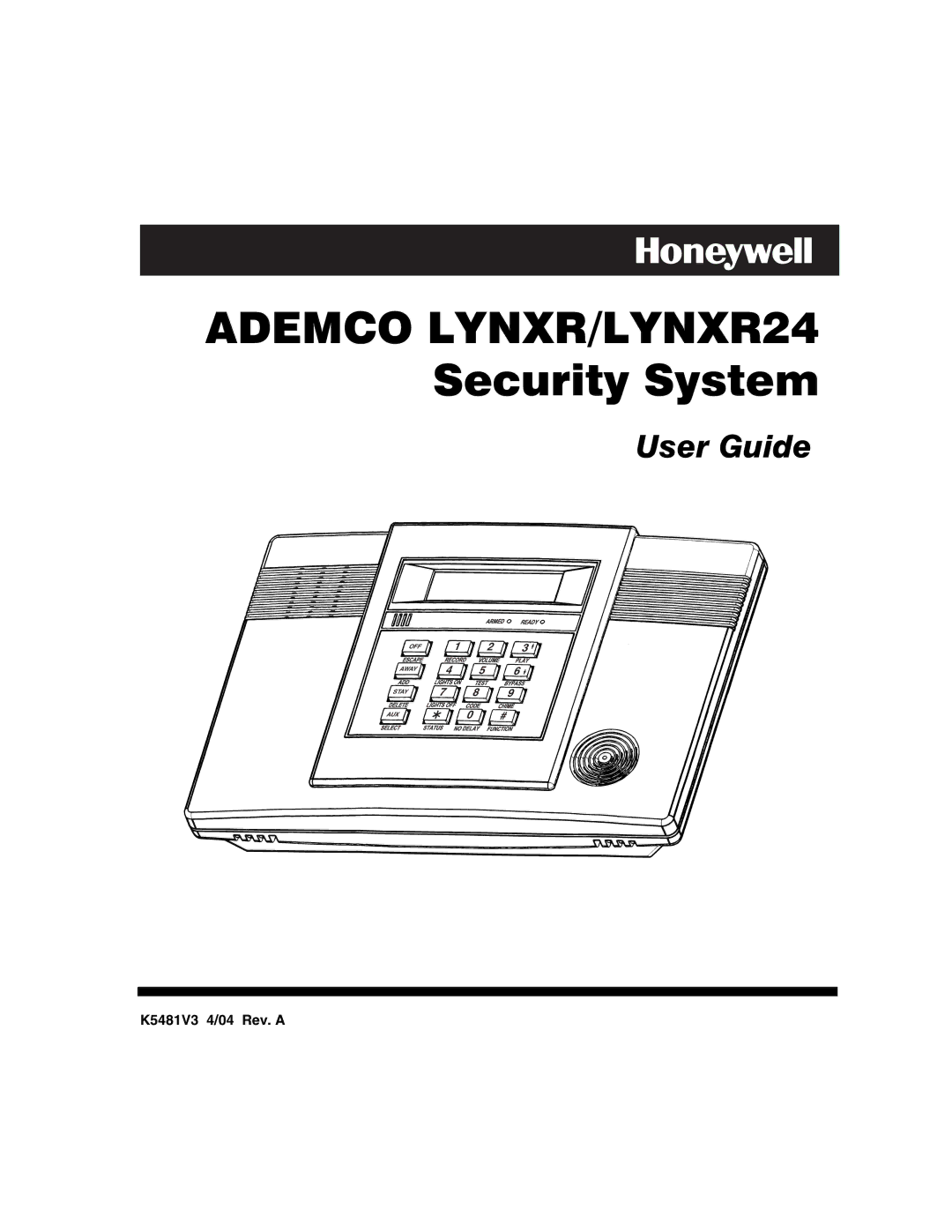 Honeywell LYNXR24 manual 6HFXULW\6\VWHP 