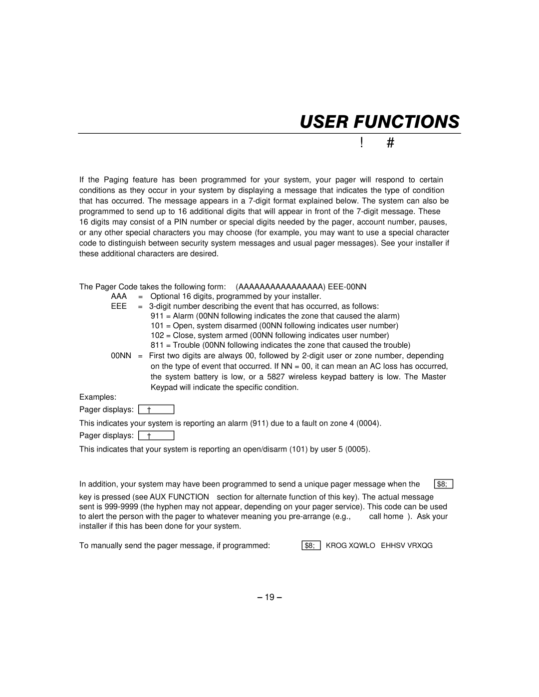 Honeywell LYNXR24 manual 3DJLQJHDWXUH, $XWRPDWLF3DJLQJ, Rghrupdw, 0DQXDO3DJLQJ 