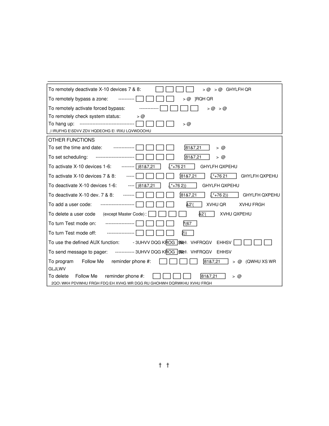 Honeywell LYNXR manual To remotely deactivate -10 devices 7, To remotely bypass a zone, To remotely activate forced bypass 