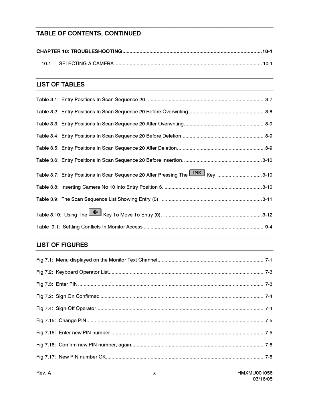 Honeywell MAXPRO-NET manual List of Tables, List of Figures, 10-1 