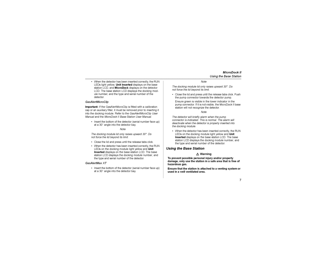 Honeywell MicroDock II manual Using the Base Station 