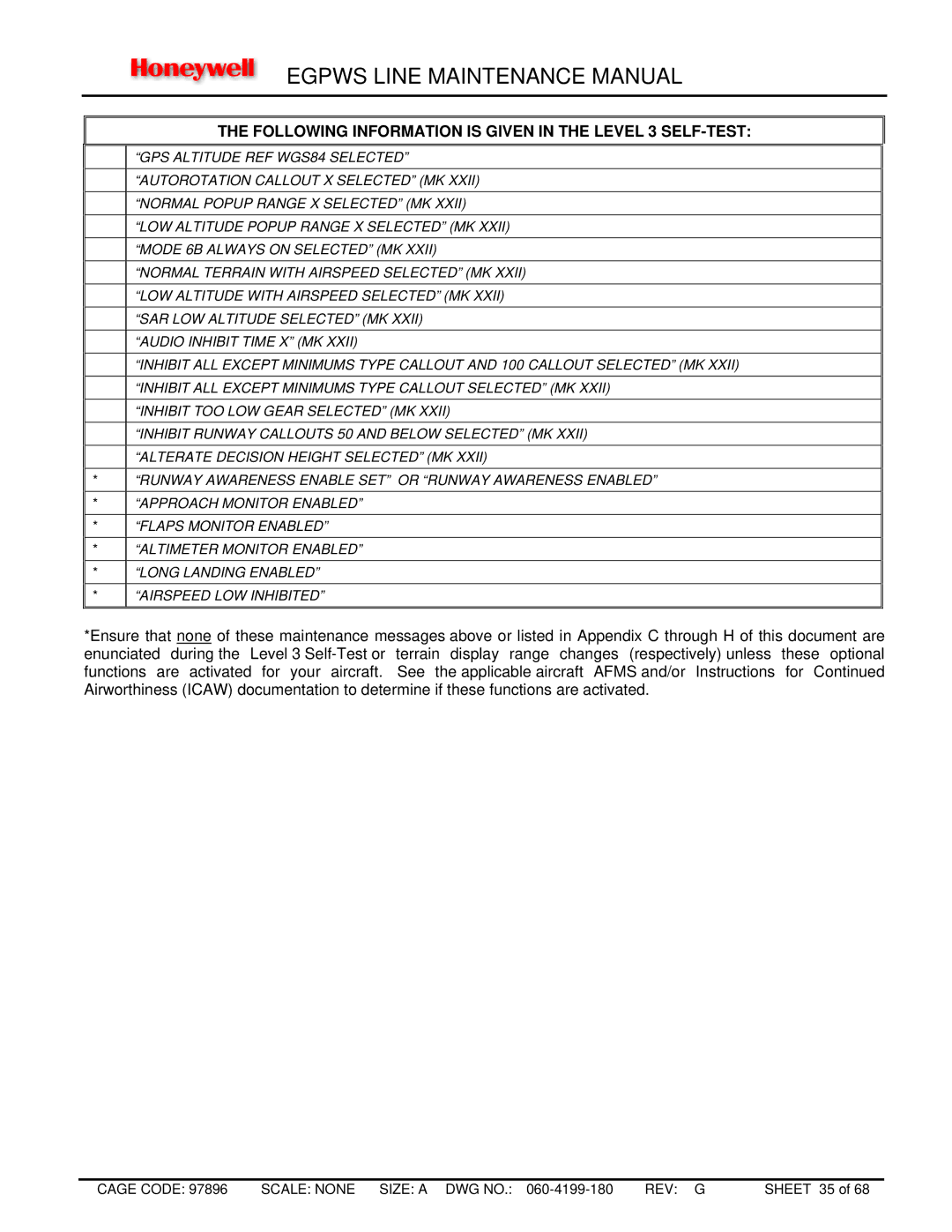 Honeywell MK VIII, MK XXII manual Egpws Line Maintenance Manual 