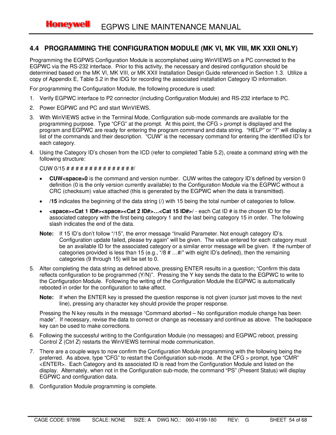 Honeywell MK VIII, MK XXII manual Sheet 54 