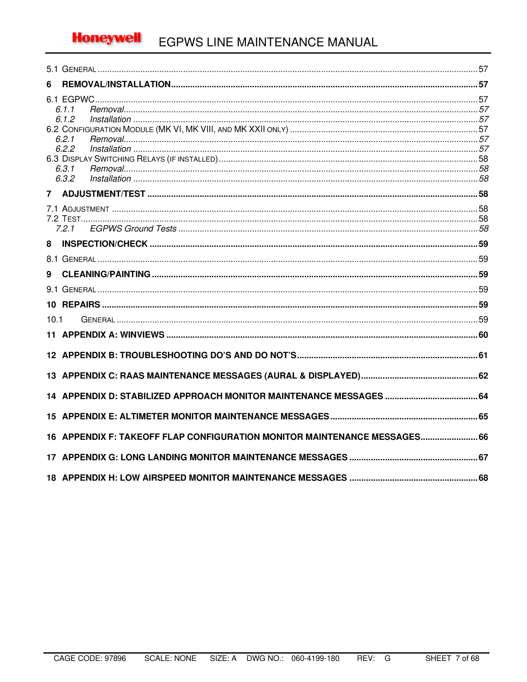 Honeywell MK XXII, MK VIII manual 10.1 