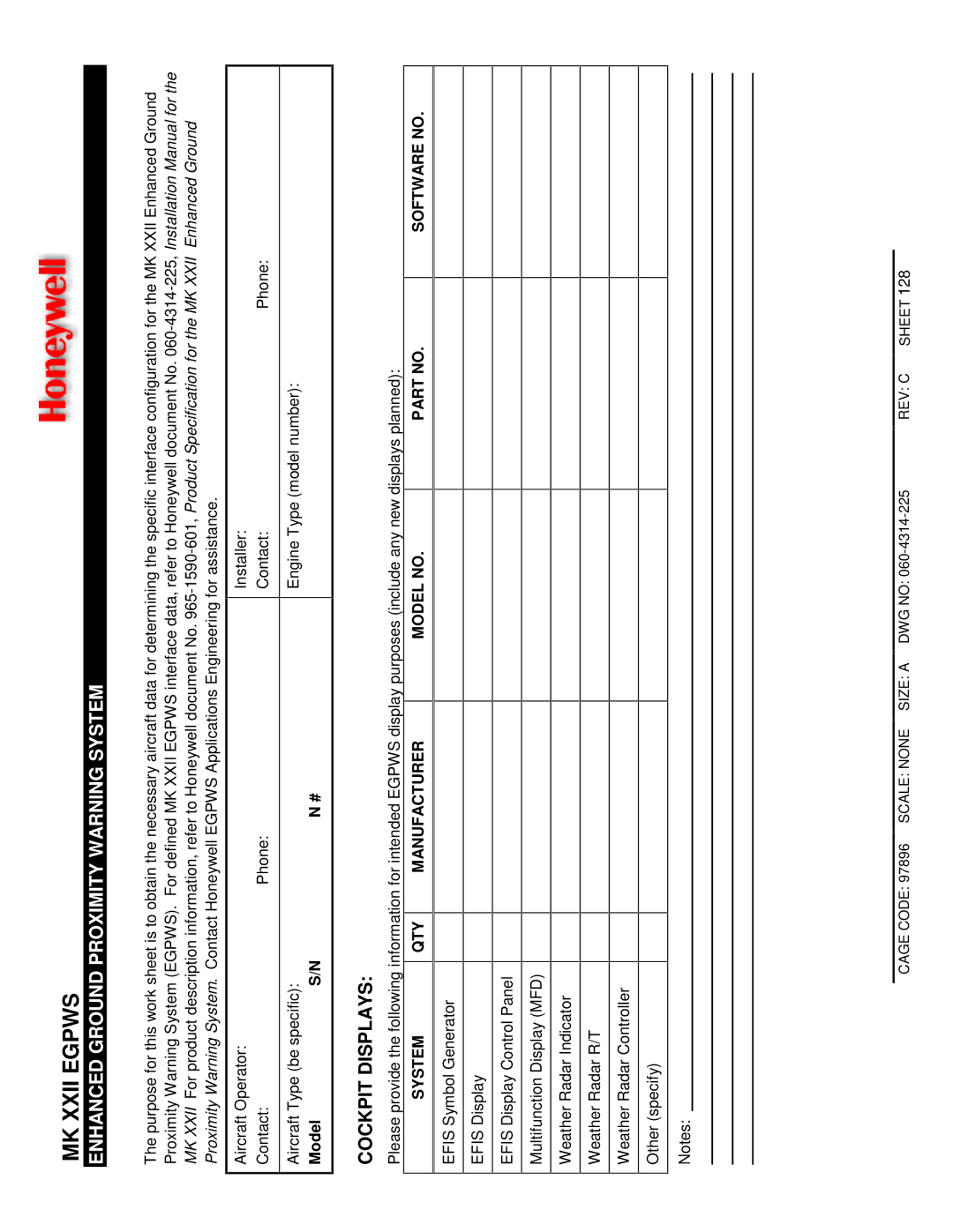 Honeywell MKXXII installation manual MK Xxii Egpws, Cockpit Displays 