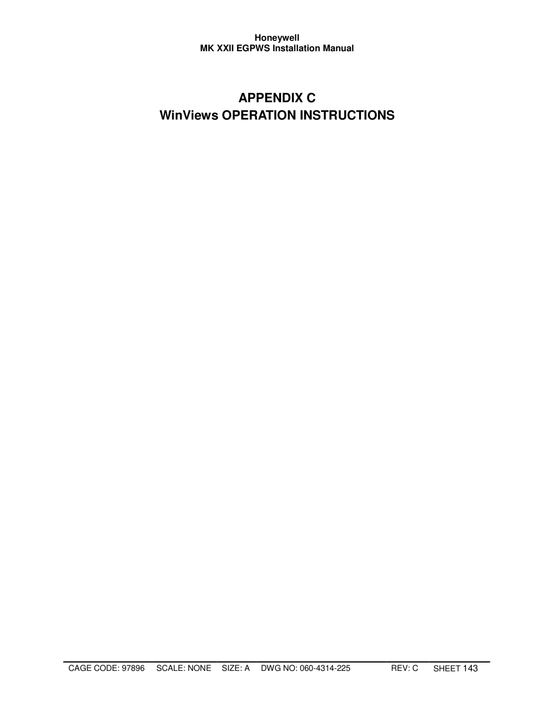 Honeywell MKXXII installation manual Appendix C 