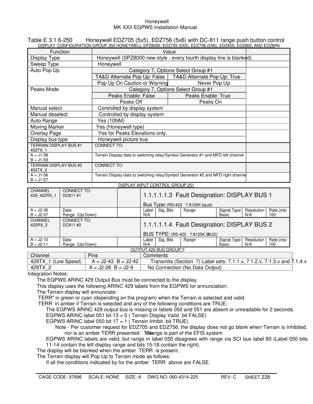 Honeywell MKXXII installation manual Connect to DC811 #1 Display Input Control Group, Channel 422RX2, Connect to DC811 #2 