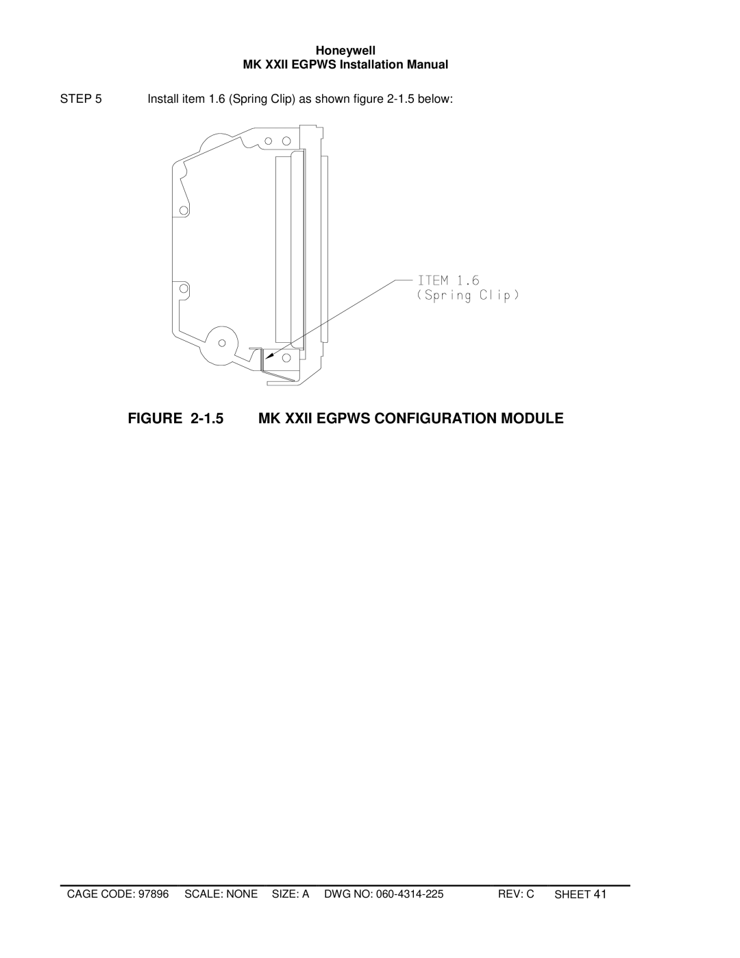 Honeywell MKXXII installation manual MK Xxii Egpws Configuration Module 