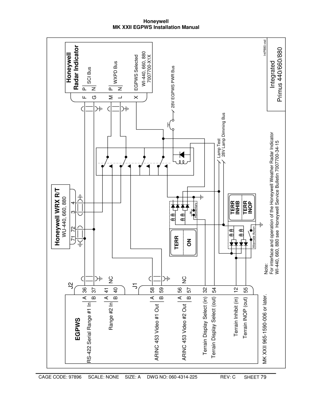 Honeywell MKXXII installation manual Honeywell WRX R/T, Honeywell Radar Indicator 