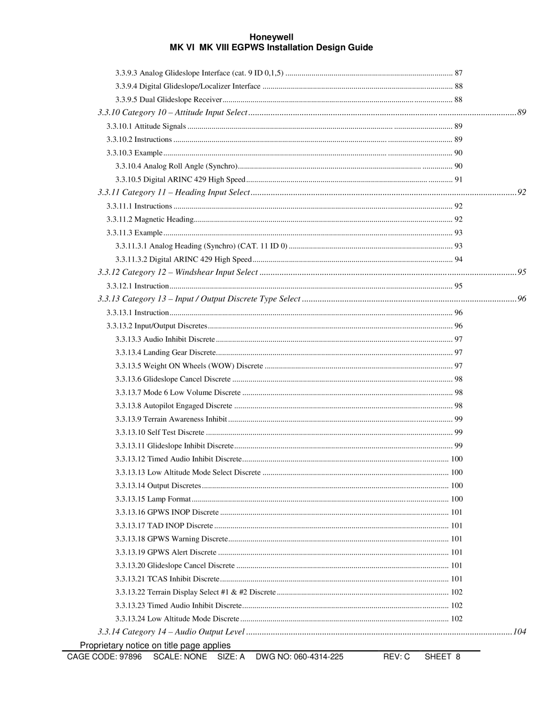 Honeywell MKXXII installation manual 104 