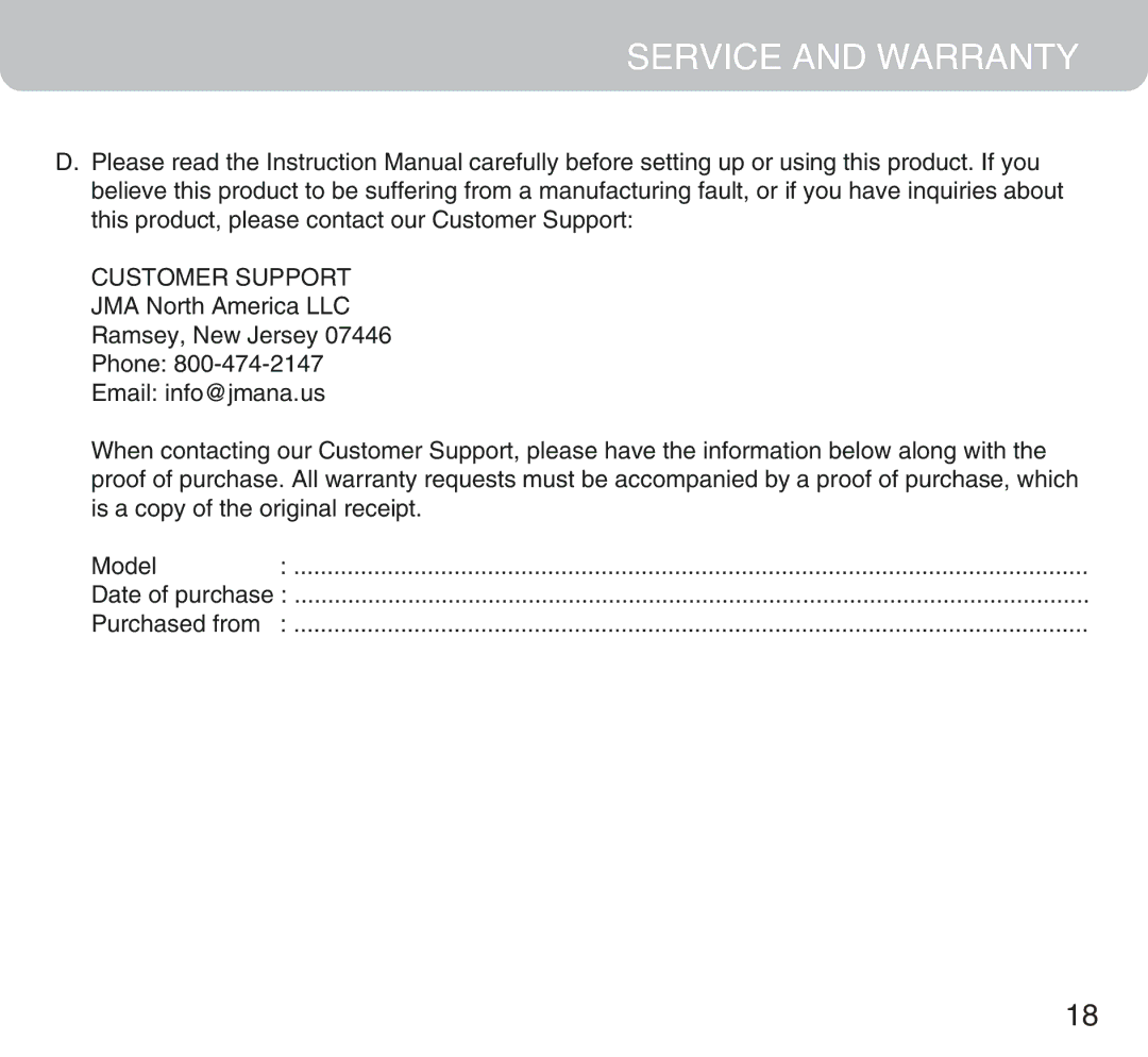 Honeywell MM14CHCS owner manual Date of purchase Purchased from 