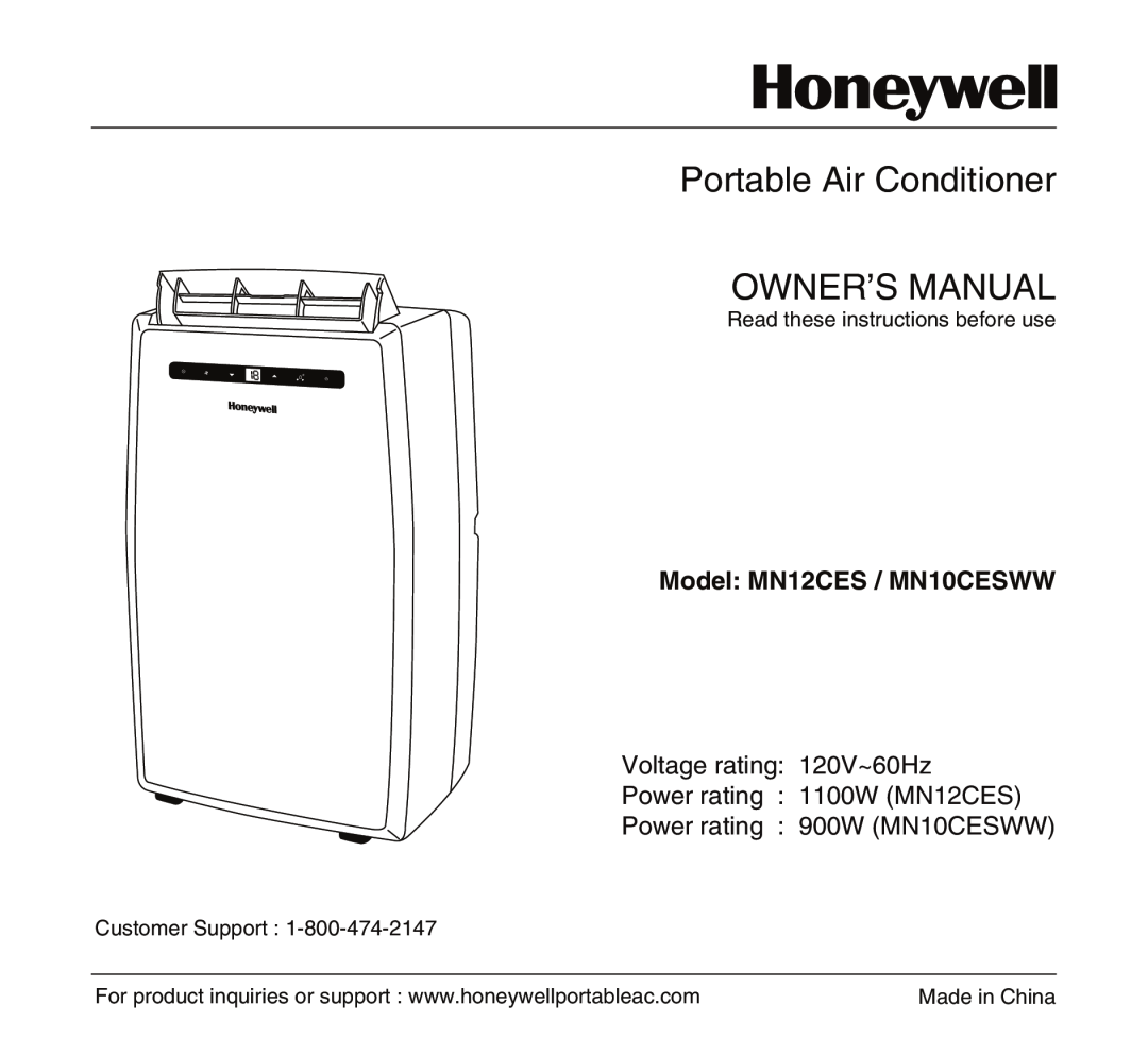 Honeywell owner manual Model MN12CES / MN10CESWW 