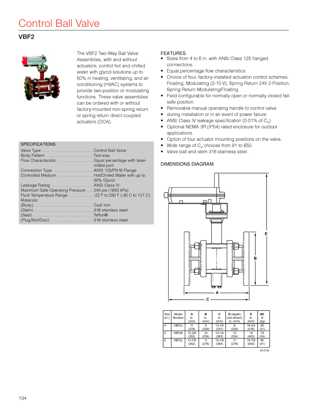 Honeywell MS4103 manual VBF2, 134 