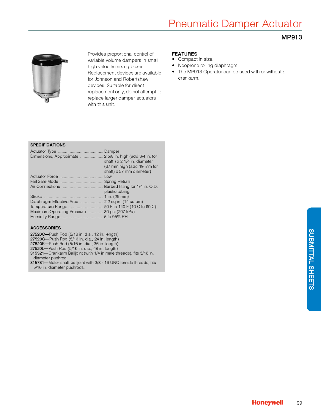 Honeywell MS4103 manual MP913 