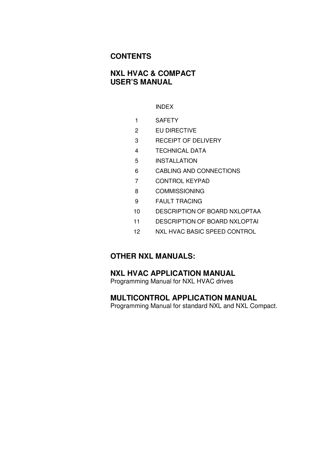 Honeywell user manual Other NXL Manuals NXL Hvac Application Manual 