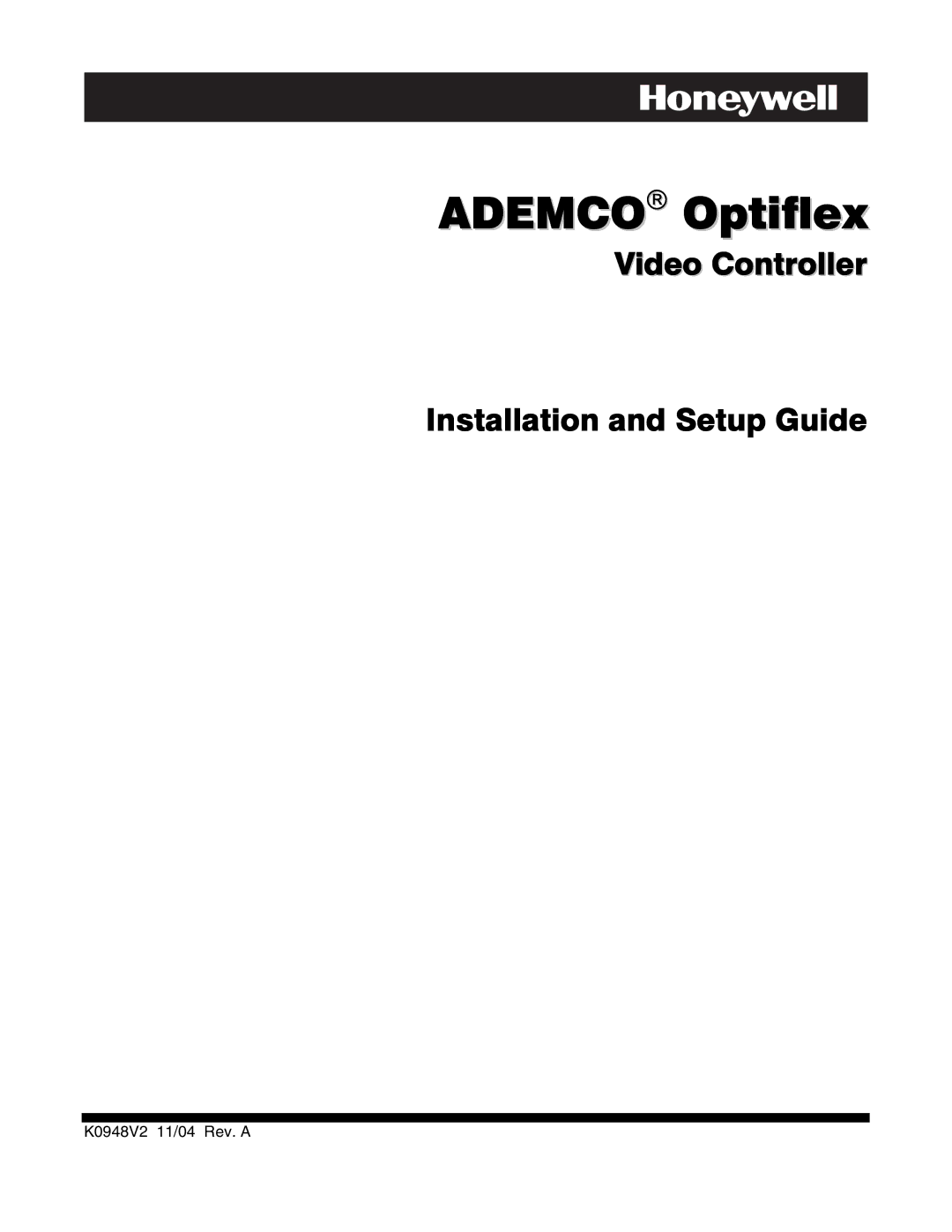 Honeywell setup guide ADEMCO Optiflex 