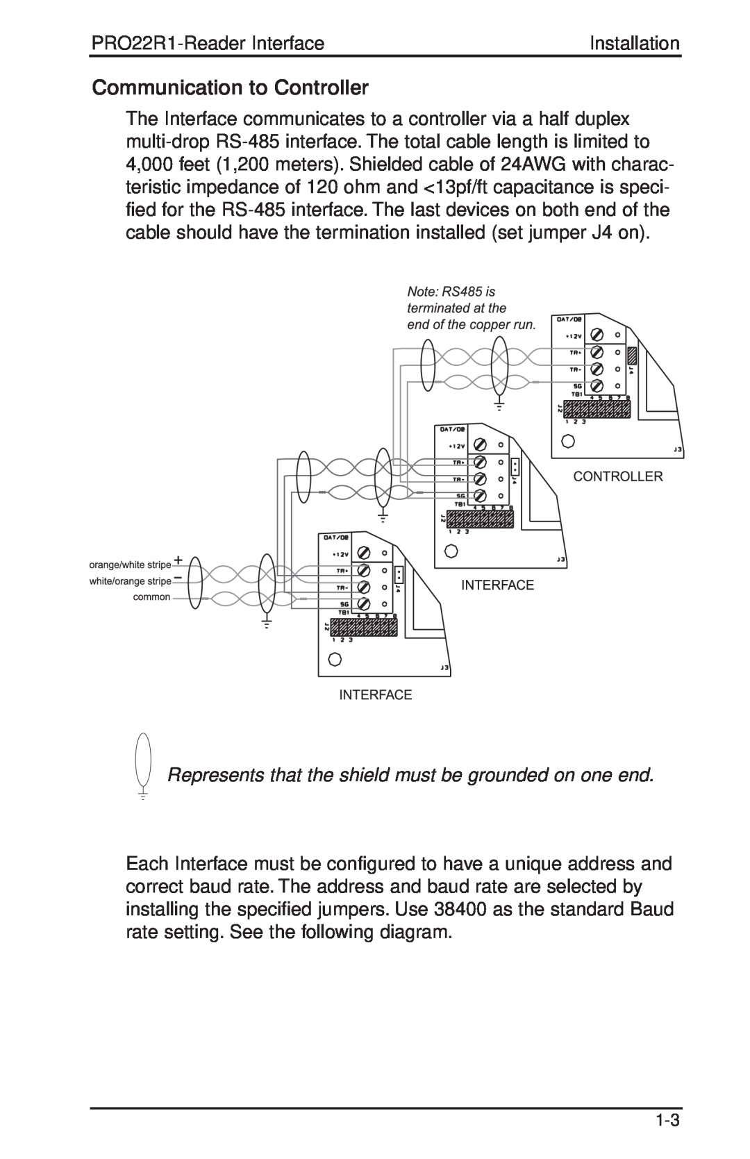 Honeywell PRO-2200 installation manual Communication to Controller 
