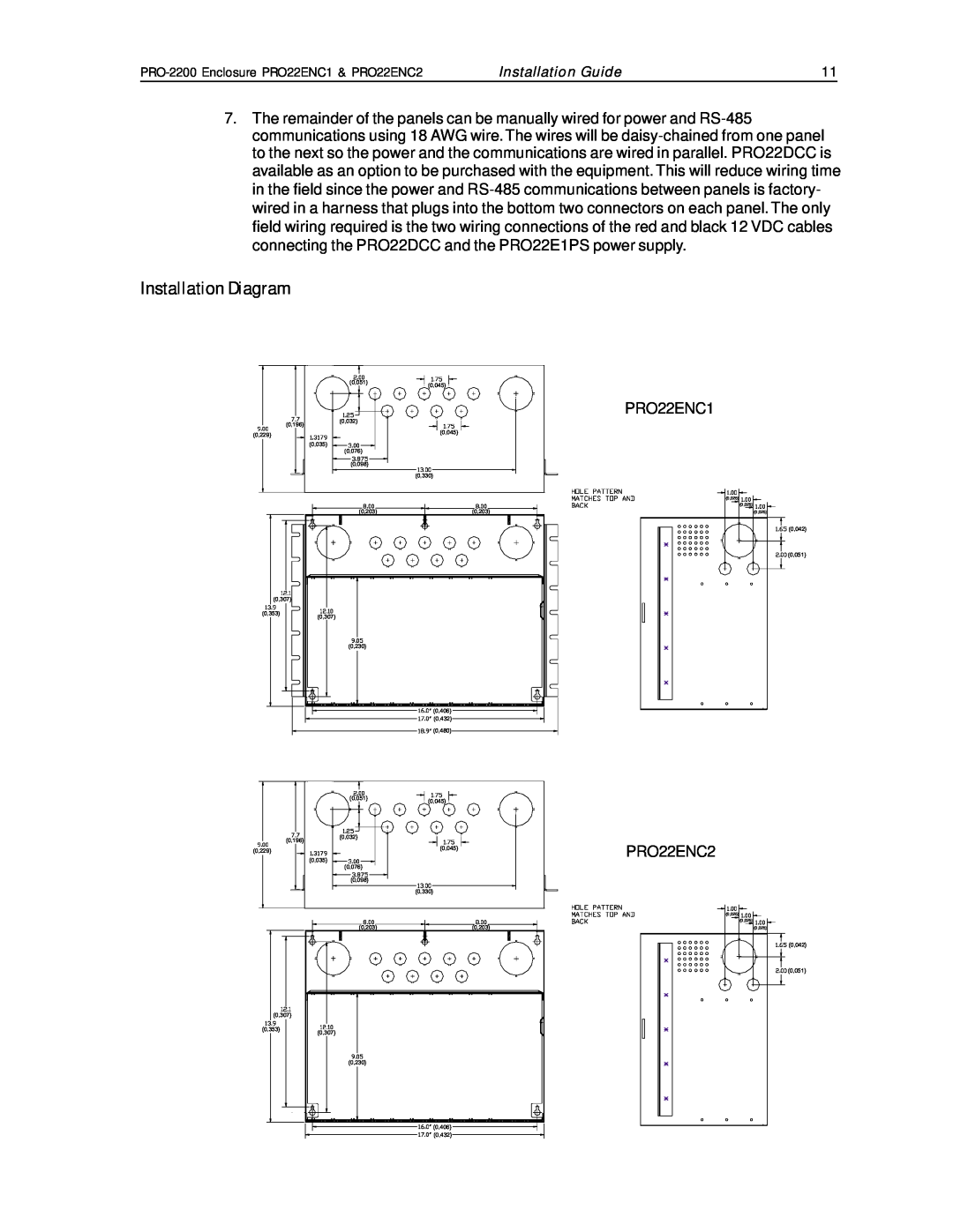 Honeywell PRO22ENC1, PRO22ENC2 installation manual Installation Diagram 