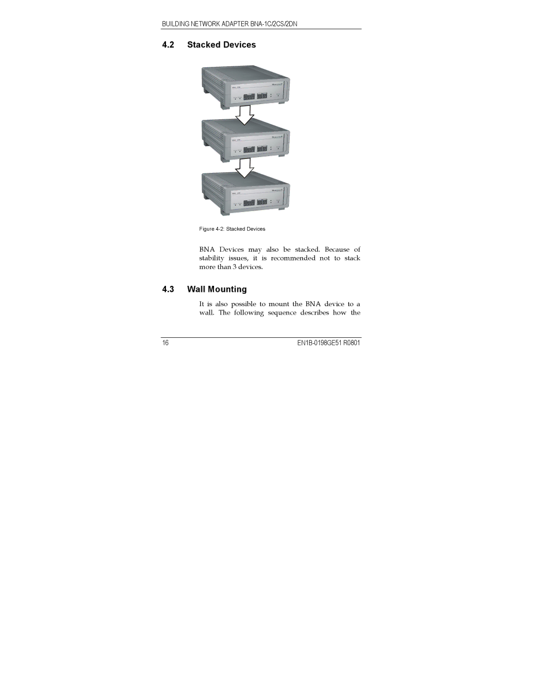 Honeywell Q7055A user manual Stacked Devices, Wall Mounting 