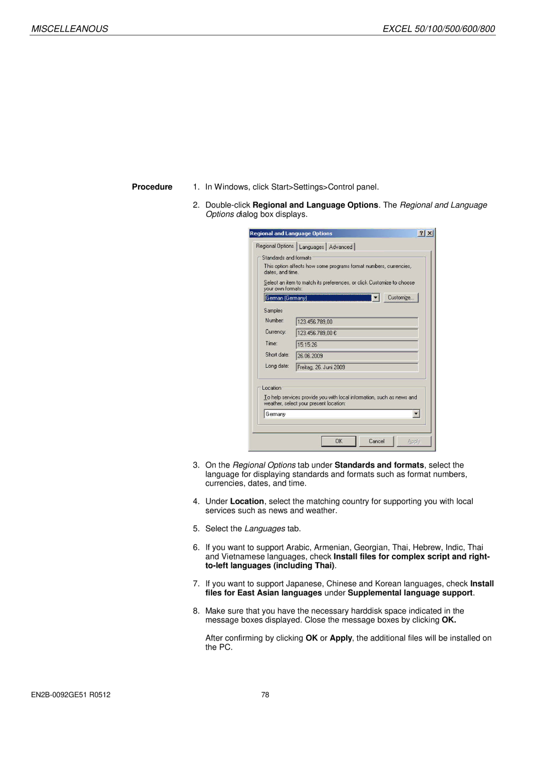 Honeywell R0512 manual Procedure 1. In Windows, click StartSettingsControl panel 