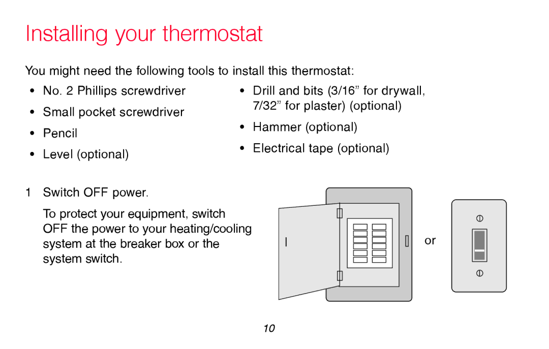 Honeywell RTH8580WF manual Installing your thermostat 