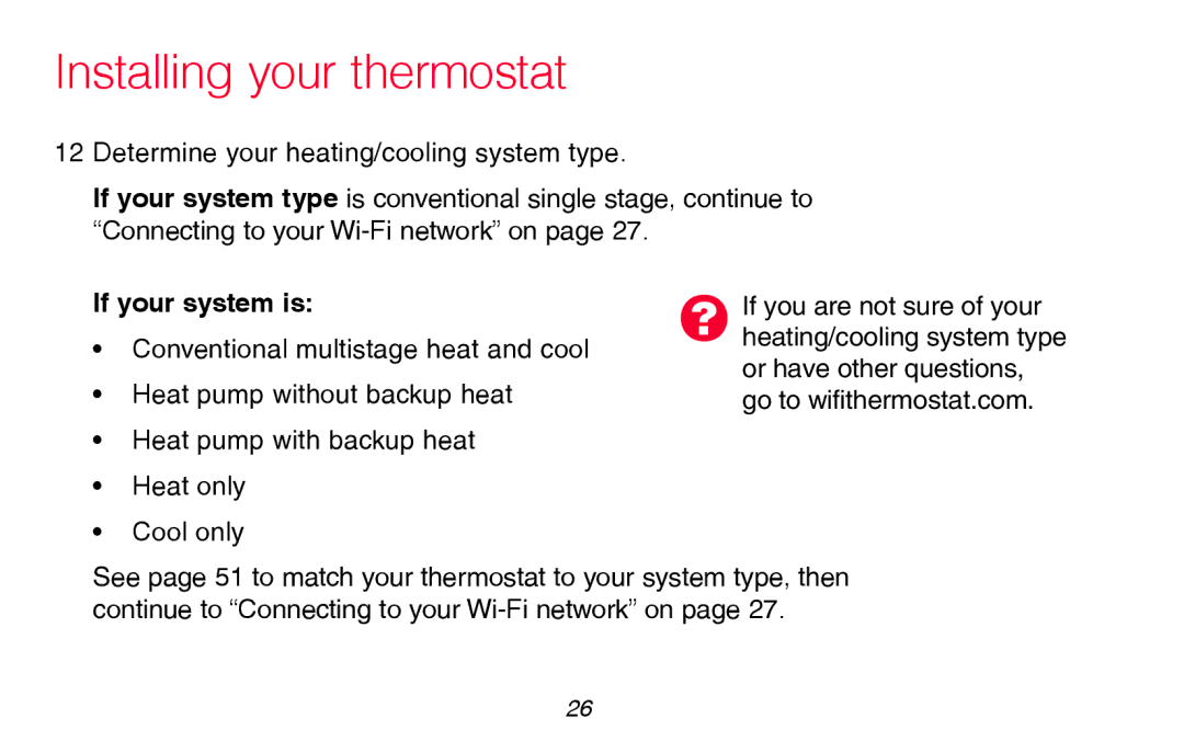 Honeywell RTH8580WF manual If your system is 