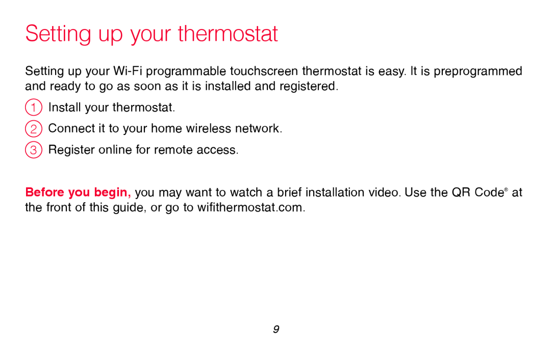 Honeywell RTH8580WF manual Setting up your thermostat 