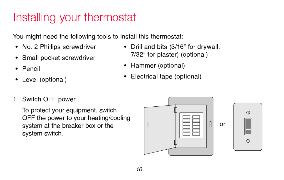 Honeywell RTH8580WF manual Installing your thermostat 