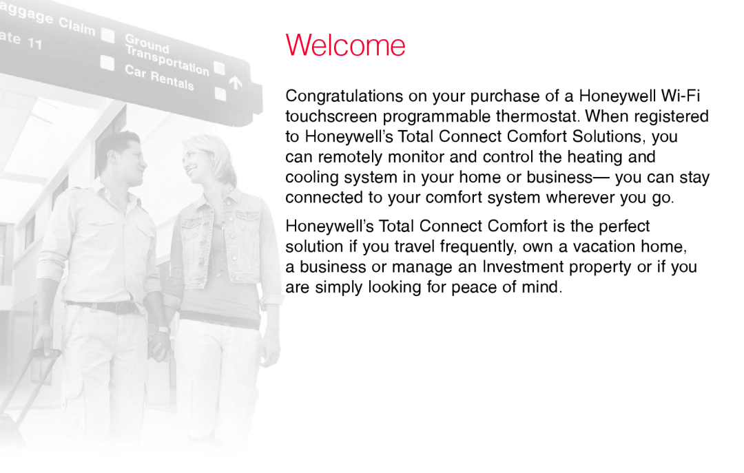 Honeywell RTH8580WF manual Welcome 