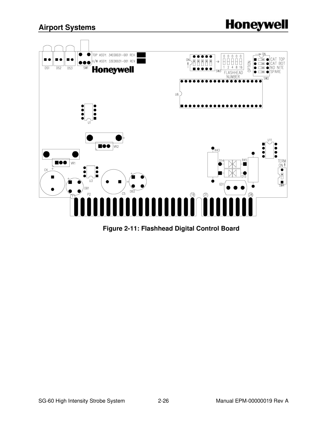 Honeywell SG-60 installation and operation guide Flashhead Digital Control Board 