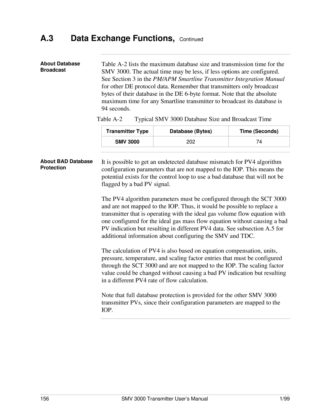 Honeywell SMV 3000 user manual About Database Broadcast 