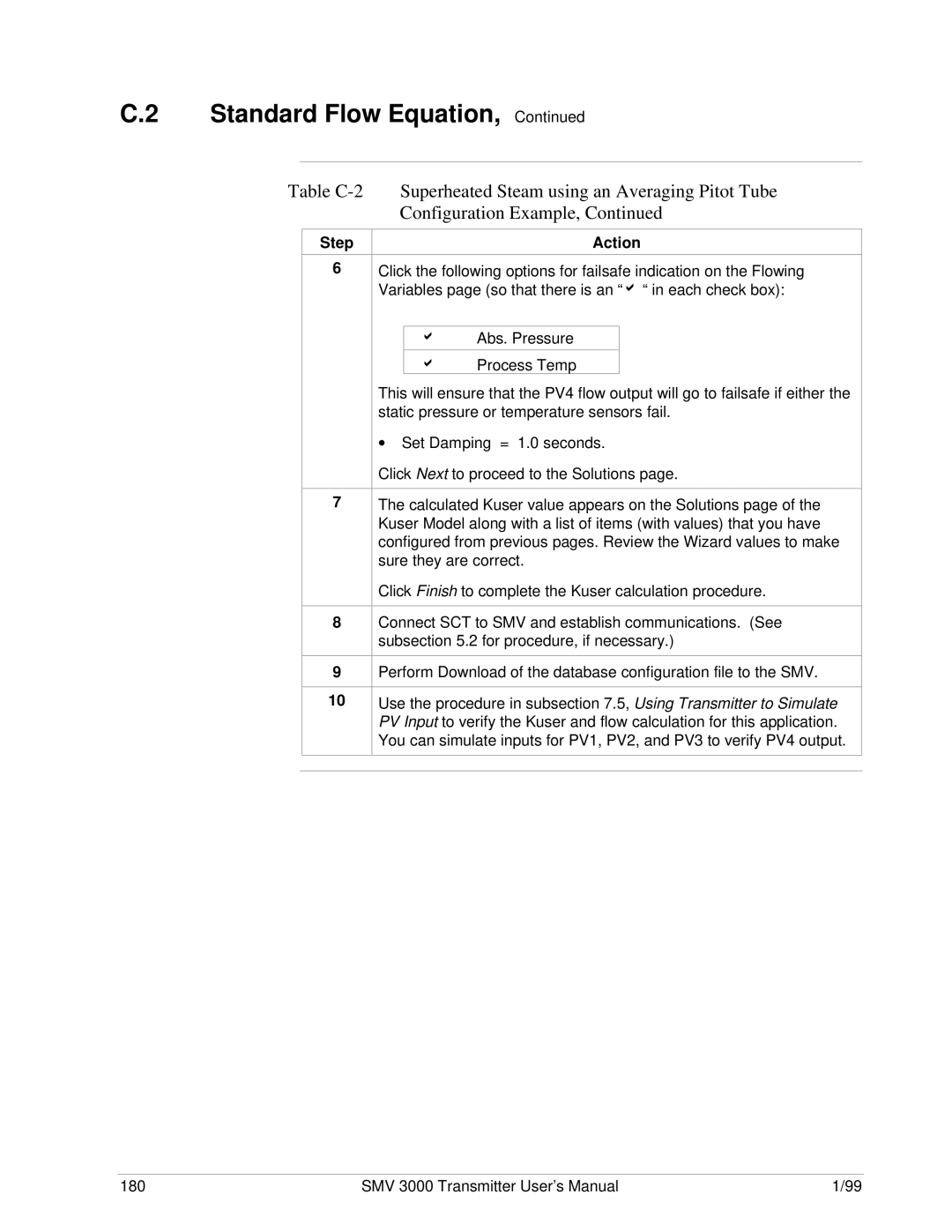 Honeywell SMV 3000 user manual Standard Flow Equation 