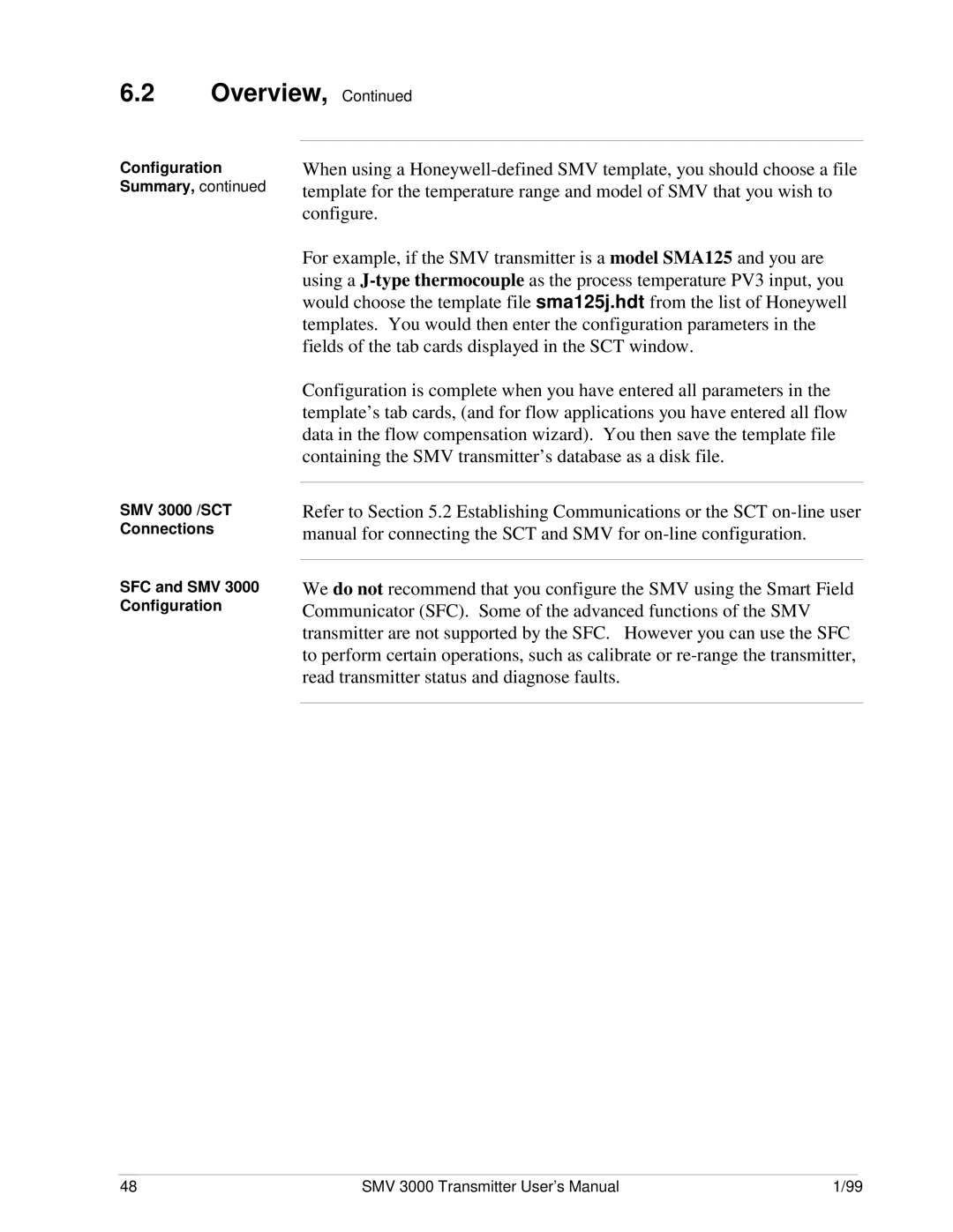 Honeywell SMV 3000 user manual Overview 