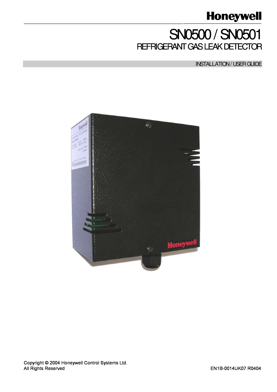 Honeywell manual Installation / User Guide, SN0500 / SN0501, Refrigerant Gas Leak Detector, All Rights Reserved 