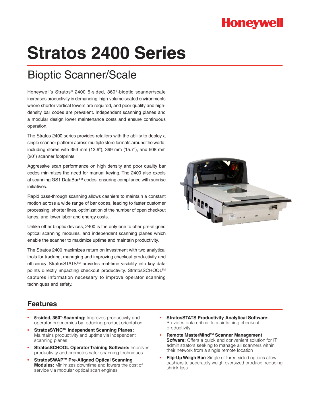 Honeywell Stratos 2400 Series manual 